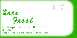 mate fassl business card